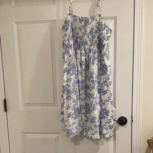 Floral Blue and White prairie dress